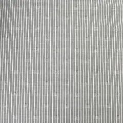 1 Yard Rayon Dobby Pin Stripe Gray & Ivory 57/58" Width Apparel Fabric Lightweight, Soft Hand Finish
