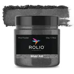 Rolio - 1 Jar Mica Powder (Silver Ash) - 50g / 1.8 oz