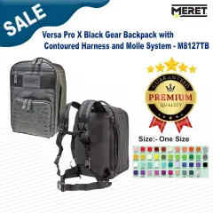 MERET&reg; Versa Pro X Black Gear Backpack with Contoured Harness and Molle System