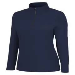 Devon & Jones&reg; Crown Lux Performance Ladies Windsor Welded Quarter-Zip NAVY