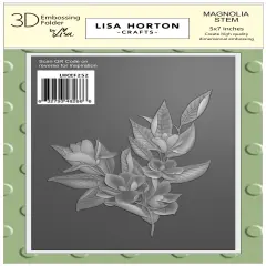 Lisa Horton Crafts Embossing Folder 5"X7"-Magnolia Stem