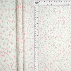 1 Yard Cotton Feel 2x2 Rib Knit Fabric Ditsy Print 58/59 Inches Wide Soft Stretch ROSE