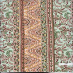 1 Yard Soft Stretch DTY Brushed Boho Stripe Print Knit Fabric 58/60 Inches Wide MINT