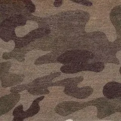 Organic Terry Camo Print Knit Fabric 1 Yard Soft Stretch Durable 58/60" Wide OLIVE
