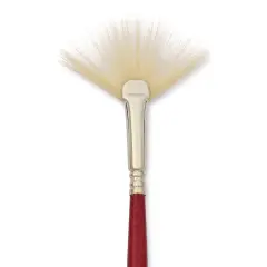 Escoda Marfil Synthetic Bristle Brushes - Series 4433 Fan, Size 4, Long Handle