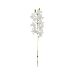 24&rdquo; Dendrobium Orchid Spray 3-Pack &ndash; 9 Blooms & 2 Buds, Lifelike Silk Flowers for D&eacute;cor