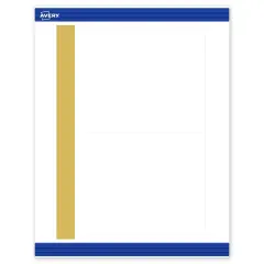 Avery Printable Rectangle Invitation Cards, Gold-Dipped Edge, 5" x 7", Matte White Rectangle Invitation Cards, Laser/Inkjet, 20ct, Great for Invitation Cards