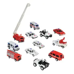 U.S. Toy Pullback Emergency Vehicles - Set of 12