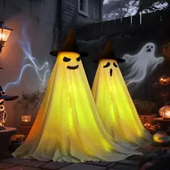 2-Pack Halloween Ghost LED Lights Decorations