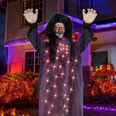 Hanging Witch Decoration with Light-up Eyes - 95CM