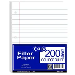 Filler Paper College-Ruled &ndash; 200 Sheets &ndash; 24 Packs