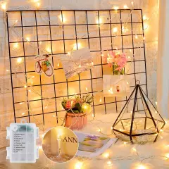 Christmas String Lights Battery Operated - 17 FT, 50 LED (Warm White)