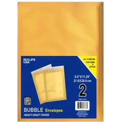 Kraft Padded Bubble Mailers 8.5x11 in, 2 Pack &ndash; 48 Units