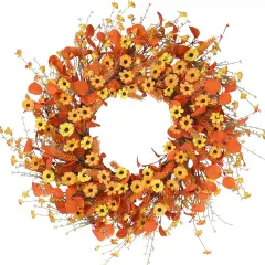 24'' Autumn Harvest Fall Wreath