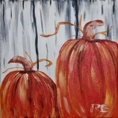 Pumpkin Painting - Pumpkin Display Acrylic Painting Kit and Video Lesson, Autumn DIY Craft, Beginner Paint Kit, Paint Party, Pumpkin Craft, Paint and Sip Kit