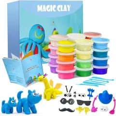 Modeling Clay Kit - 24 Colors Air Dry Clay DIY Molding Clay with Tools, Kids Art Crafts Gift for Boys & Girls Age 3-12 Year Olds