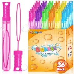 36PCS Bubble Wands for Kids,Bulk Bubble Wand for Kids Party Favor, Bubble Maker for Party Favor,Birthday,Goodie Bags, Wedding, Carnival Prizes, Summer Outdoor Toy Gifts, Assortment 6 Colors