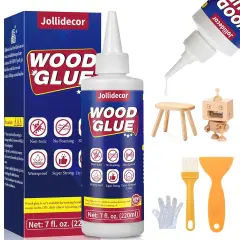 220ml Wood Glue for Furniture Heavy Duty, Waterproof Strong Adhesive Craft Glue Clear Fast Drying Balsa Super Glue for Woodworking
