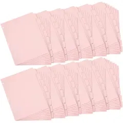 12 Sets Pink 8 Tab Dividers for 3 Ring Binder, Paper Binder Separators with Tabs, Bulk Pack of 96 Total Page Dividers for School, Work, Home, Office Supplies (Letter Size, 9.5x11 in)