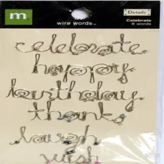 Making Memories Celebrate Wire Words Embellishments