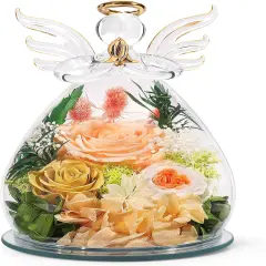 Flower in Glass Angel Figurines