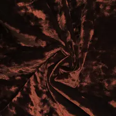 1 Yard Stretch Velvet Crushed Rust Fabric, 58/60" Wide, Soft Apparel Material