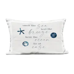 Stupell Industries Hear The Ocean Be At Ease Outdoor Pillow, 14 x 7 x 20