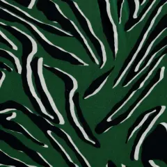 1 Yard Brushed DTY Zebra Print Knit Fabric 170 GSM, 58/60&Prime; Wide Polyester Spandex Blend HUNTER