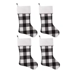 Haute Decor HangRight Buffalo Check Christmas Stocking