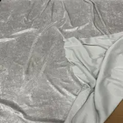 1 Yard Stretch Panne Velvet Velour Fabric for Loungewear & Dance 58/60" Width Ivory