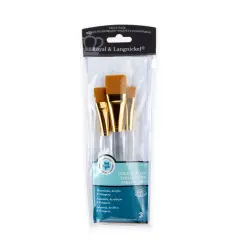 RSET-9160 | 3pc Golden Taklon Wash Brush Set
