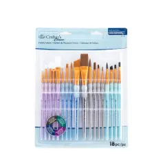 RCC 701 | Crafter's Choice&trade; 18pc Variety Taklon Brush Set