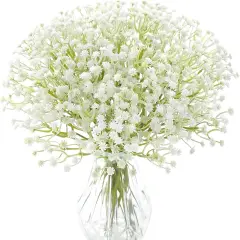 Babys Breath Artificial Flowers,30 Pcs White Gypsophila Greenery Sprays,Real Touch Flowers for Wedding Bouquets Centerpieces Floral Arrangements and Decorations