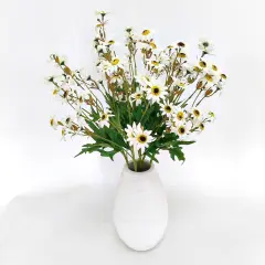 Summer White Daisy Artificial Flowers forTabletop Decor , Artificial White Daisies,6 Bouquets Fake Daisies Flowers,Faux Daisies for Home Table Centerpieces Arrangement Decoration (6, White)