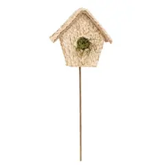 Natural Woven Seagrass Birdhouse Stem for Rustic Farmhouse Displays