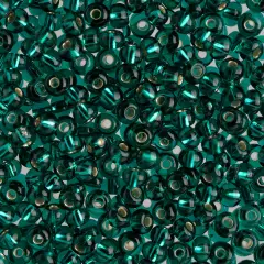 John Bead 6/0 Silver Lined Czech Glass Seed Beads, 100g Teal Green