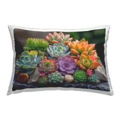 Bold Succulent Botanicals Design by Imagine It Images Throw Pillow 