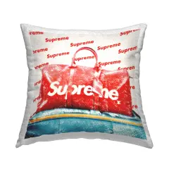 Bold Red Weekender Bag Outdoor Printed Pillow Design by Graffitee Studios, 18 x 7 x 18