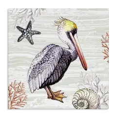 Stupell Industries Beach Bird Pelican Canvas Wall Art Design by Elena Vladykina