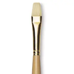 Rapha&euml;l D'Artigny Interlocked White Bristle Brush - Bright, Long Handle, Size 14