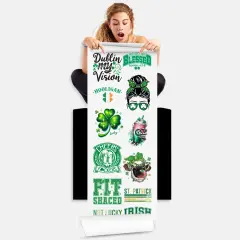 St. Patrick's Day: Not Lucky, Just Blessed DTF Transfer 22x60 - Direct-to-Film Gang Sheet, Ready-to-Press Holiday Design for Apparel