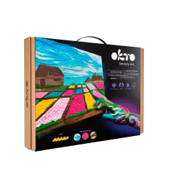 OKTO Sensory Art 3D Painting &ldquo;Flower Beds in Holland&rdquo; &ndash; 11.8&rdquo; x 15.7&rdquo; Canvas Kit