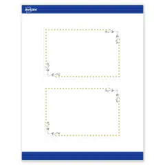 Avery Printable Rectangle Postcards, Gold Dots with Green Florals, 4" x 6", Matte White Rectangle Postcards, Laser/Inkjet, 20ct, Great for Postcards