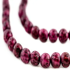 The Bead Chest Fuchsia Natural Round Seed Beads (8mm)