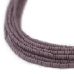 The Bead Chest 2mm Glass Seed Beads - Full Strand of Afghani Tribal Beads (Purple) - Bunch of 10 Strands