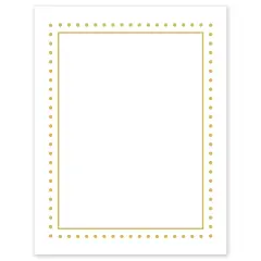Avery Printable Full-Sheet Cardstock, Gold Border with Gold Dots, 8.5" x 11", Matte White Full-Sheet Cardstock, Laser/Inkjet, 10ct, Great for Craft Cardstock Paper