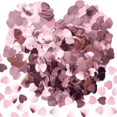 Love Heart Table Confetti Sequins - Pink