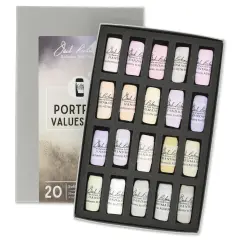 Richeson Soft Handrolled Pastels - Portrait Values 9-10, Set of 20