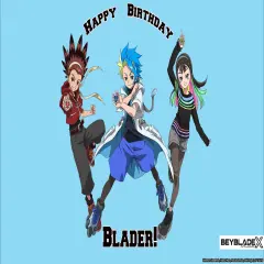 BEYBLADE X Cake Topper Decoration &ndash; Anime Battle Scene with Characters and Spinning Tops fits 1/4 Sheet cake or larger