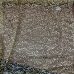 1 Yard Mango Shape Lace Fabric Double Sided Border 54" Width Blush